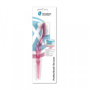 Produktbild von MIRADENT Prothesenb&uuml;rste Protho Brush pink trans.