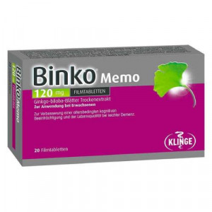 Produktbild von BINKO Memo 120 mg Filmtabletten