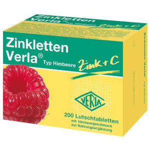 Produktbild von ZINKLETTEN Verla Himbeere Lutschtabletten